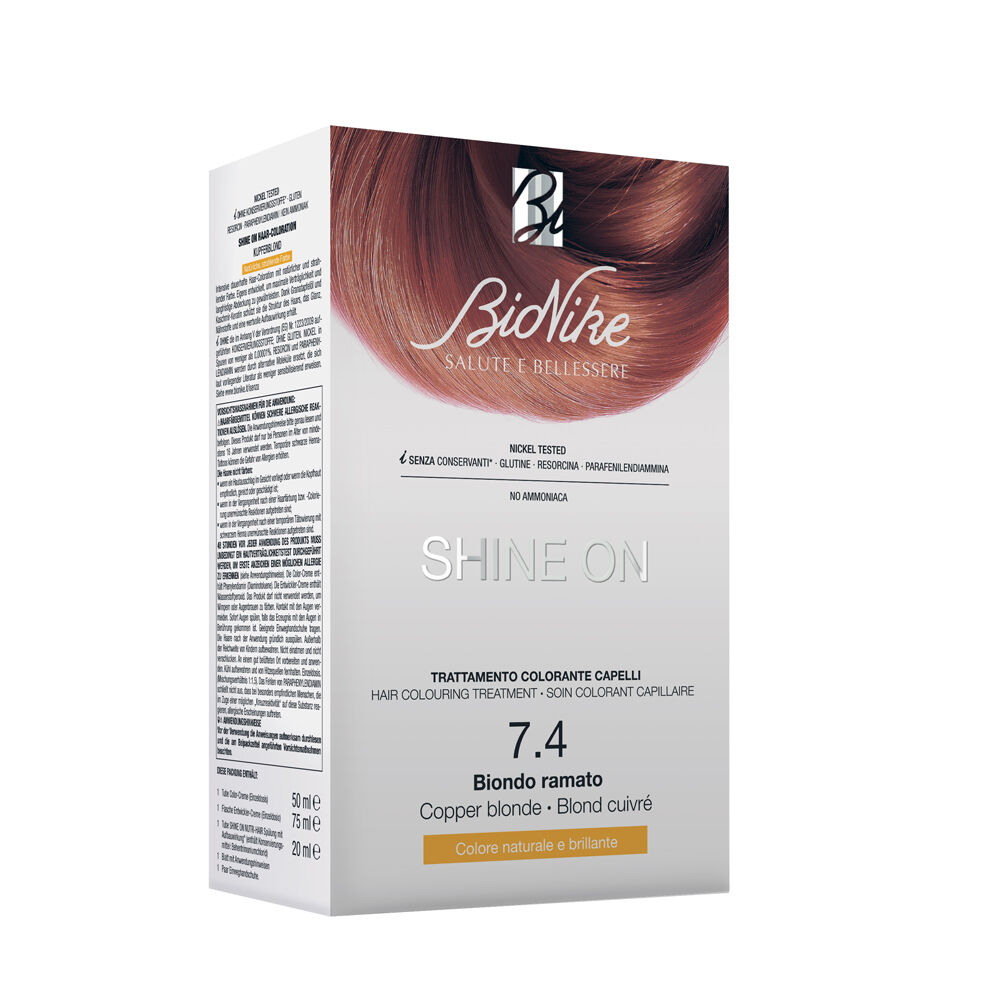 Bionike Shine On Trattamento Colorante Capelli Biondo Ramato N.7.4 - -