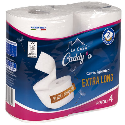 Caddy's Carta Igienica 2000 Strappi 4 Rotoli,  Caddy's Carta Igienica 2000 Strappi 4 Rotoli