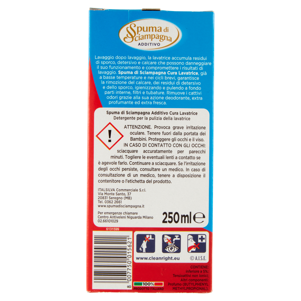 Spuma di Sciampagna Additivo Cura Lavatrice 9in1 250 ml, , large