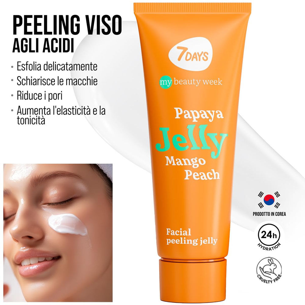 7Days Gel Peeling Viso Acido Glicolico e Lattico 80 ml, , large