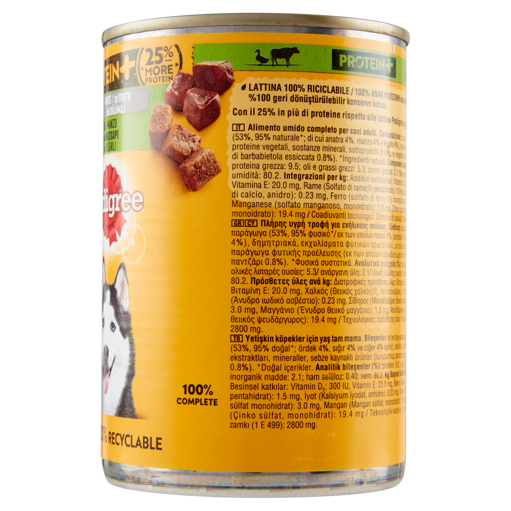 Pedigree Dog Adult Paté Protein Tacchino e Pollo 400 g, , large