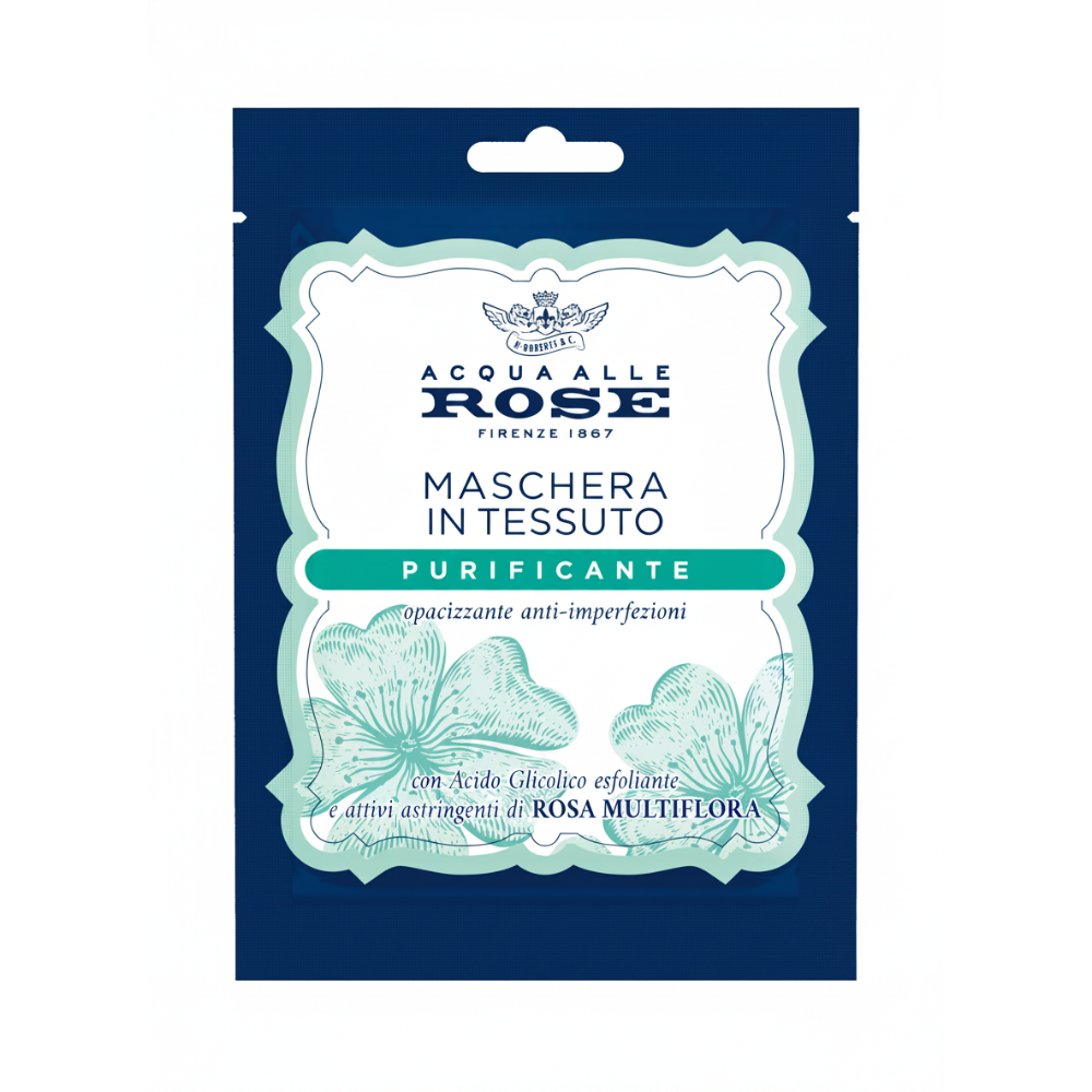 Acqua alle Rose Purificante Maschera in Tessuto Opacizzante Anti-Imperfezioni, , large
