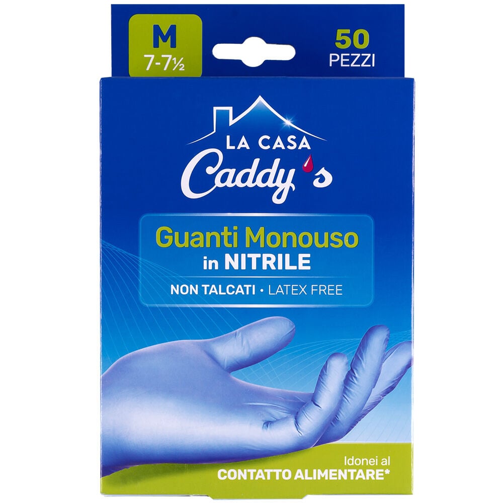 Caddy's Guanti Monouso in Nitrile Taglia M 50 Pezzi, , large