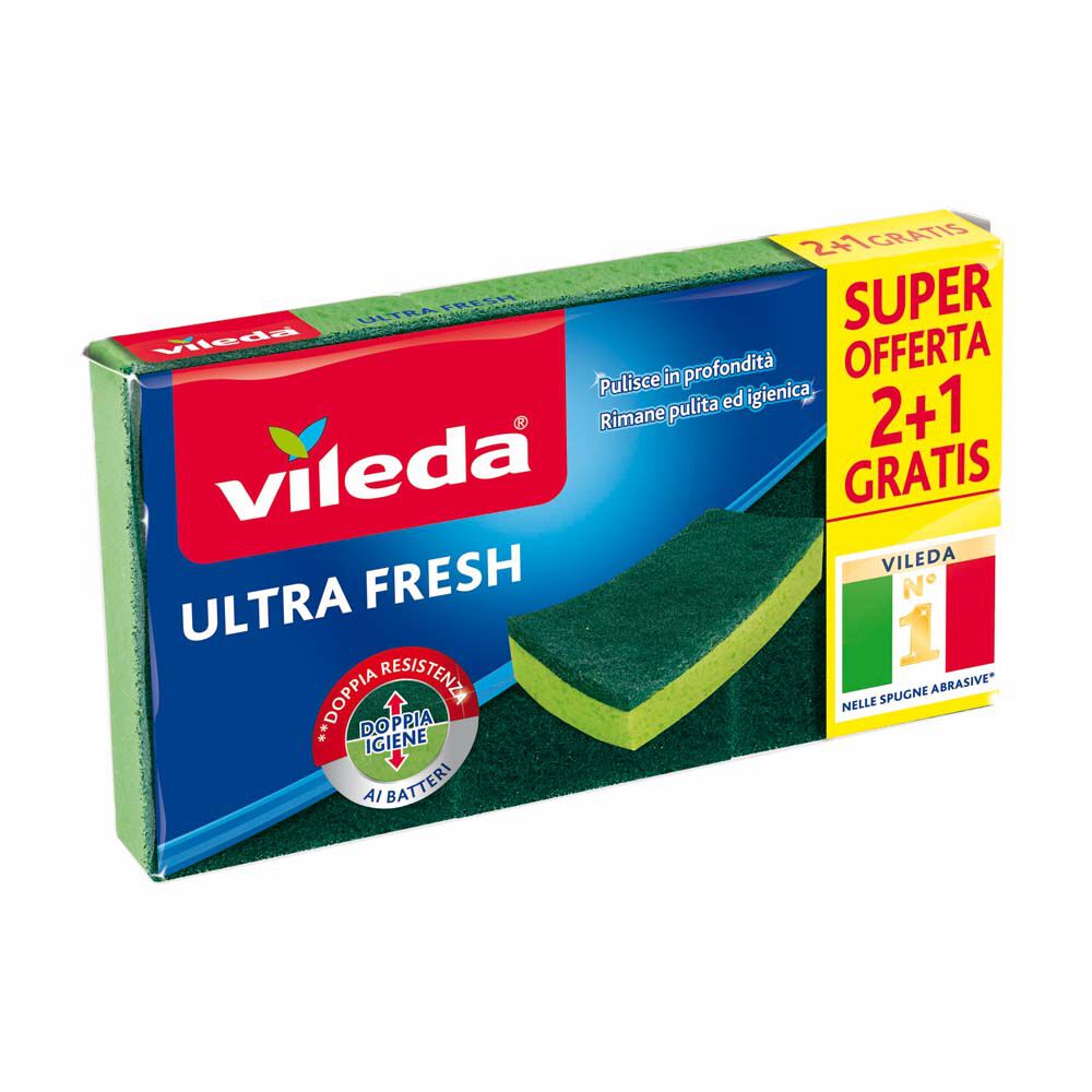 Vileda Spugne Ultra Fresh 3 Pezzi, , large
