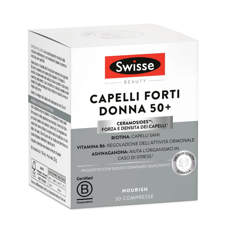 Swisse Capelli Forti Donna 50+ Integratore per Capelli 30 Compresse - -