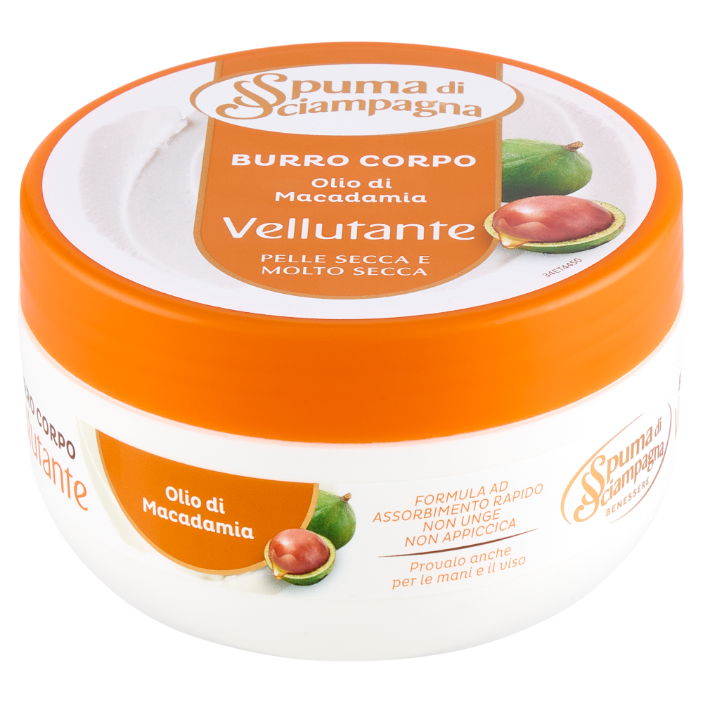 Spuma di Sciampagna Benessere Burro Corpo Vellutante Olio di Macadamia 200 ml, , large