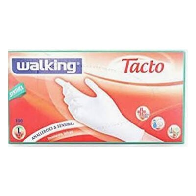 Walking Guanti Biodegradabili in Vinile Taglia S, 100 Pezzi	