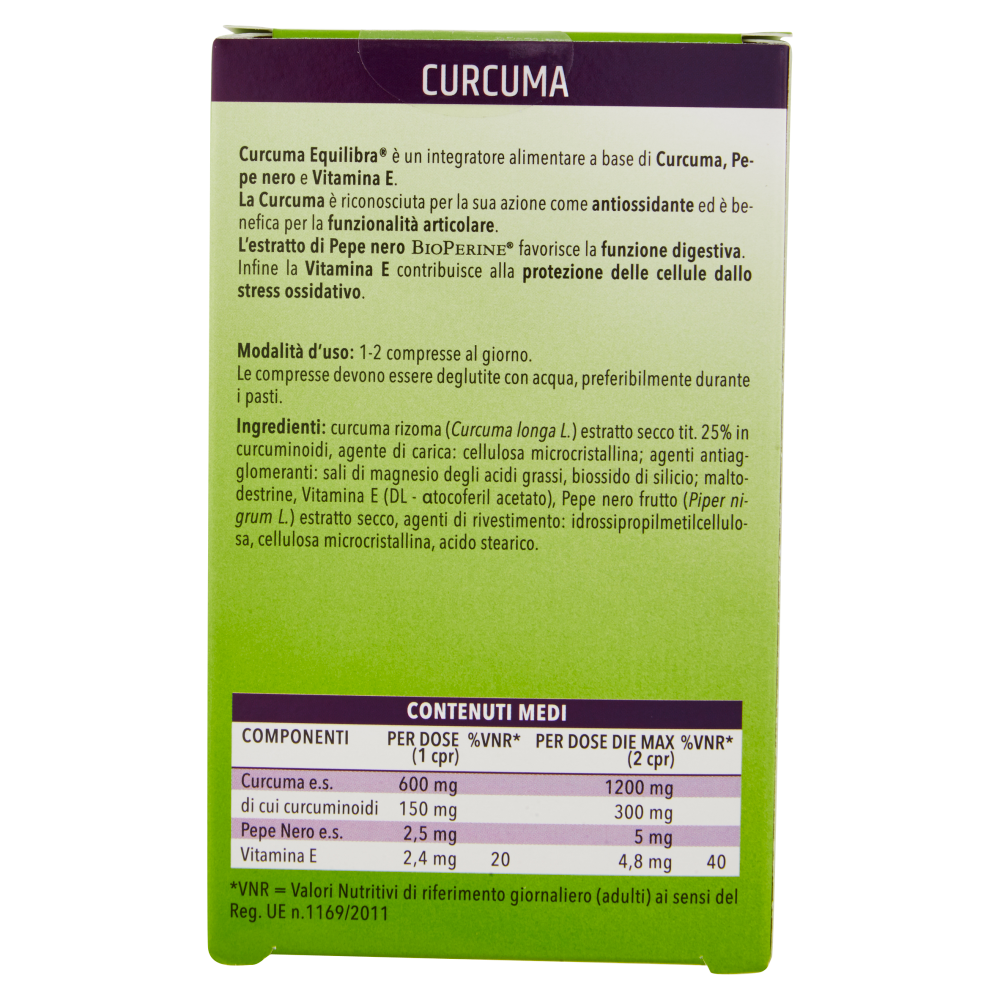 Equilibra Antiossidanti Curcuma 20 Compresse, , large