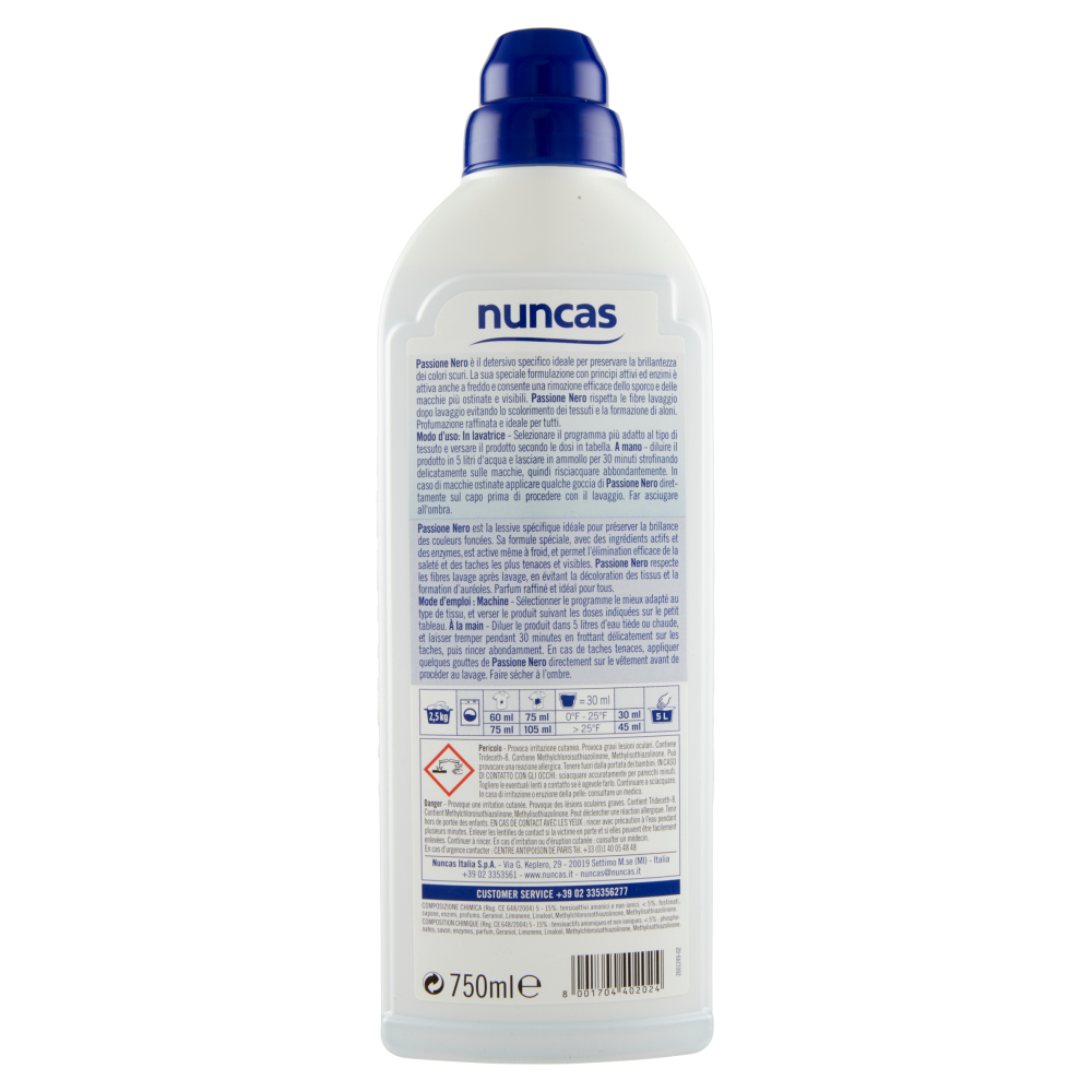 Nuncas Detersivo Il Nero 750 ml, , large