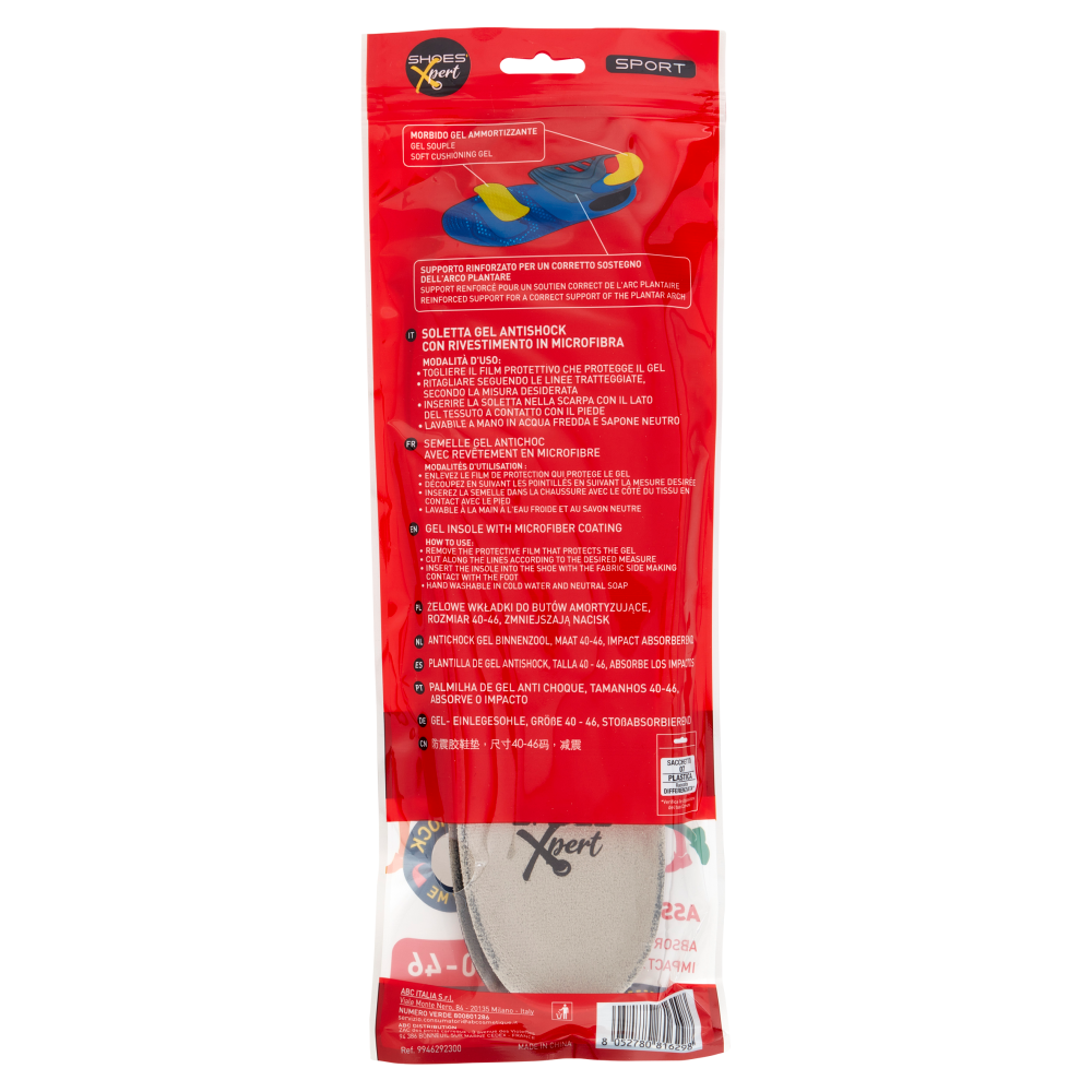 Shoes'Xpert Sport Soletta Gel Taglia 40-46, , large