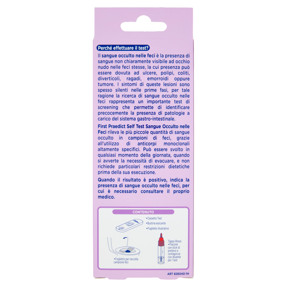 First Praedict Care for you Self Test Rilevazione Sangue Occulto nelle Feci , , large