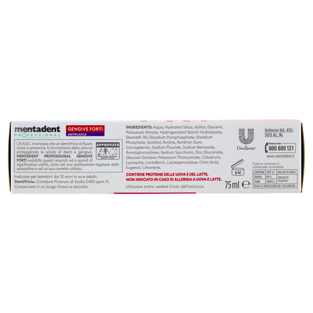Mentadent Professional Gengive Forti Antiplacca 75 ml, , large