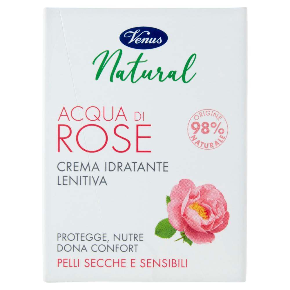 Venus Natural Acqua di Rose Crema Idratante Lenitiva 50 ml, , large
