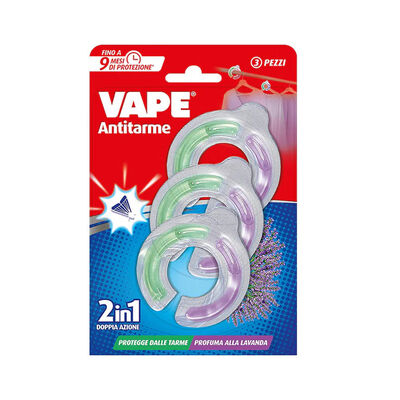 Vape Antitarme Gel Doppia Azione Lavanda 3 Pezzi
