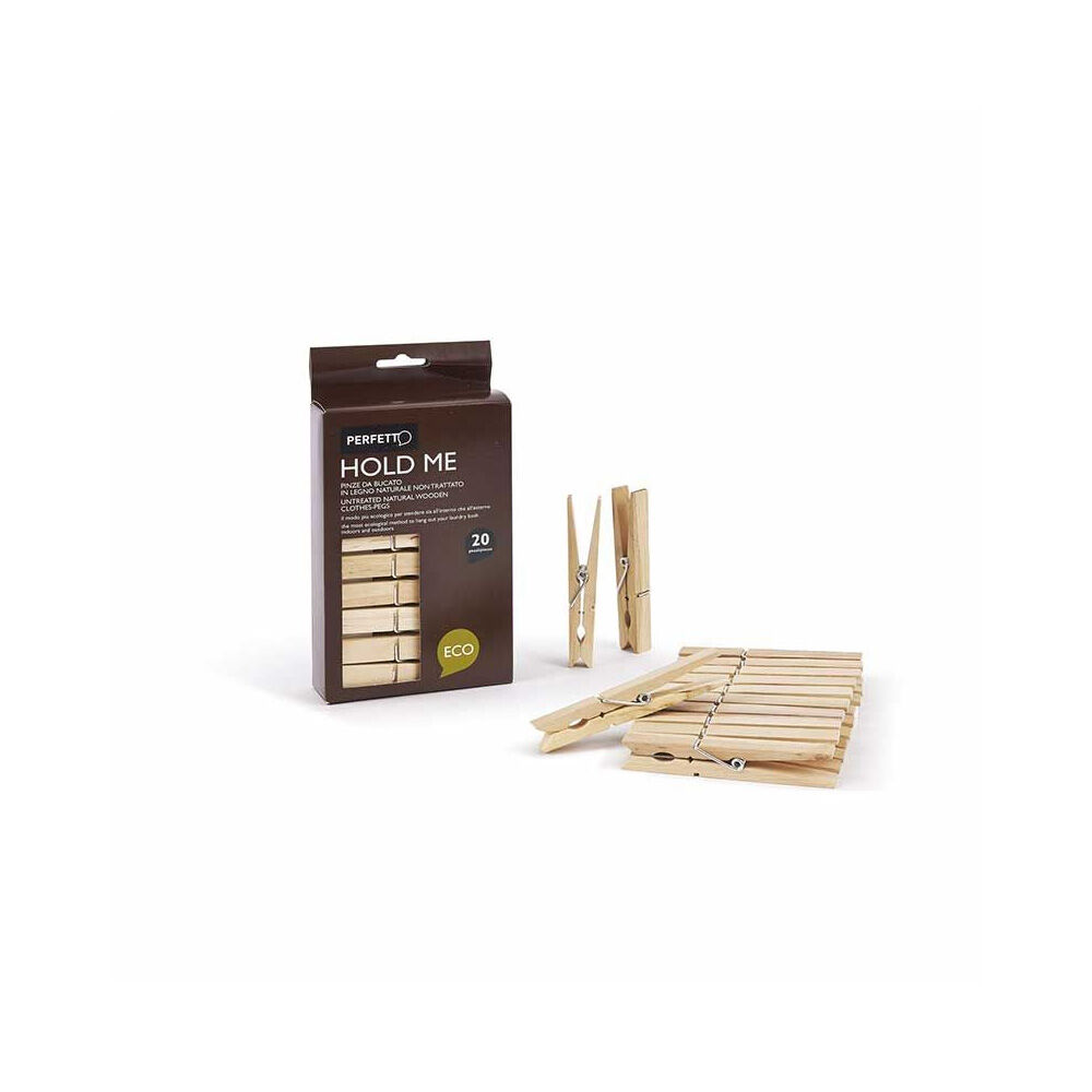 Perfetto Mollette da Bucato in Legno - Confezione da 20 pezzi	, , large