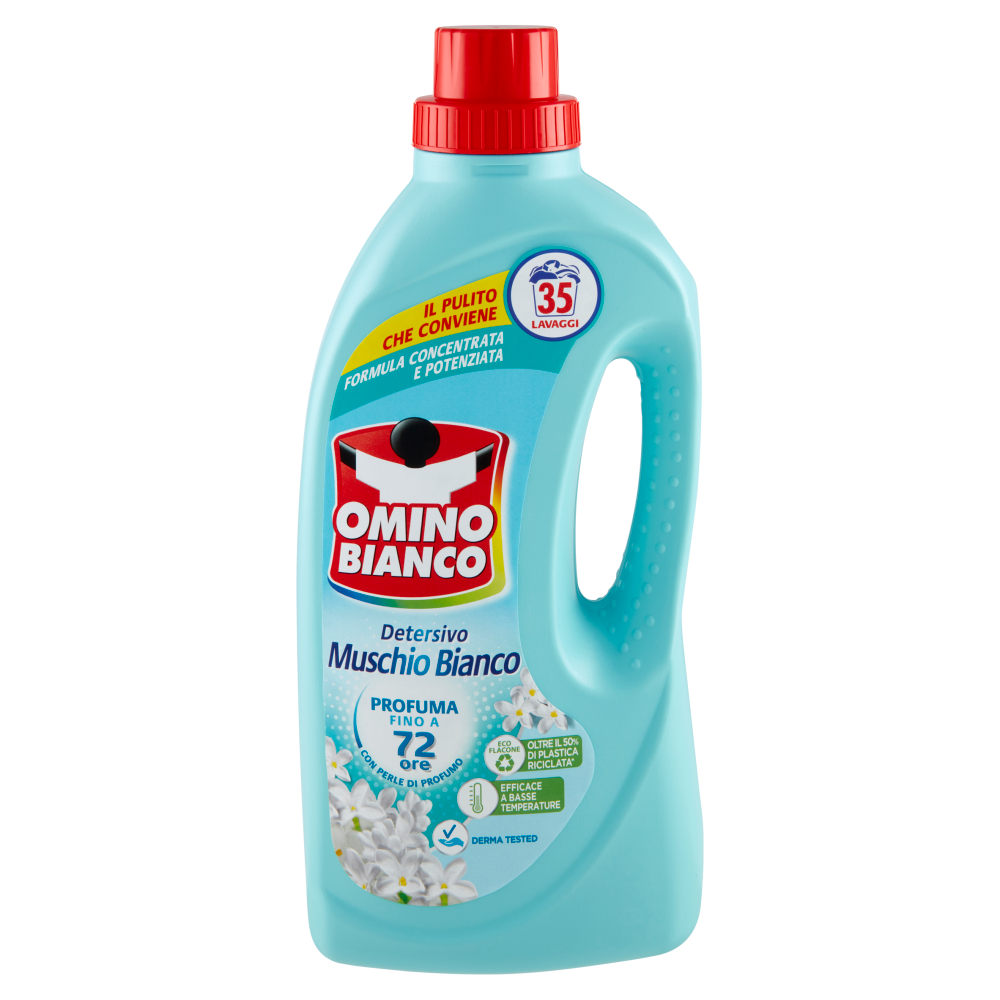 Omino Bianco Detersivo Lavatrice Liquido Muschio Bianco 35 Lavaggi 1400 ml - -