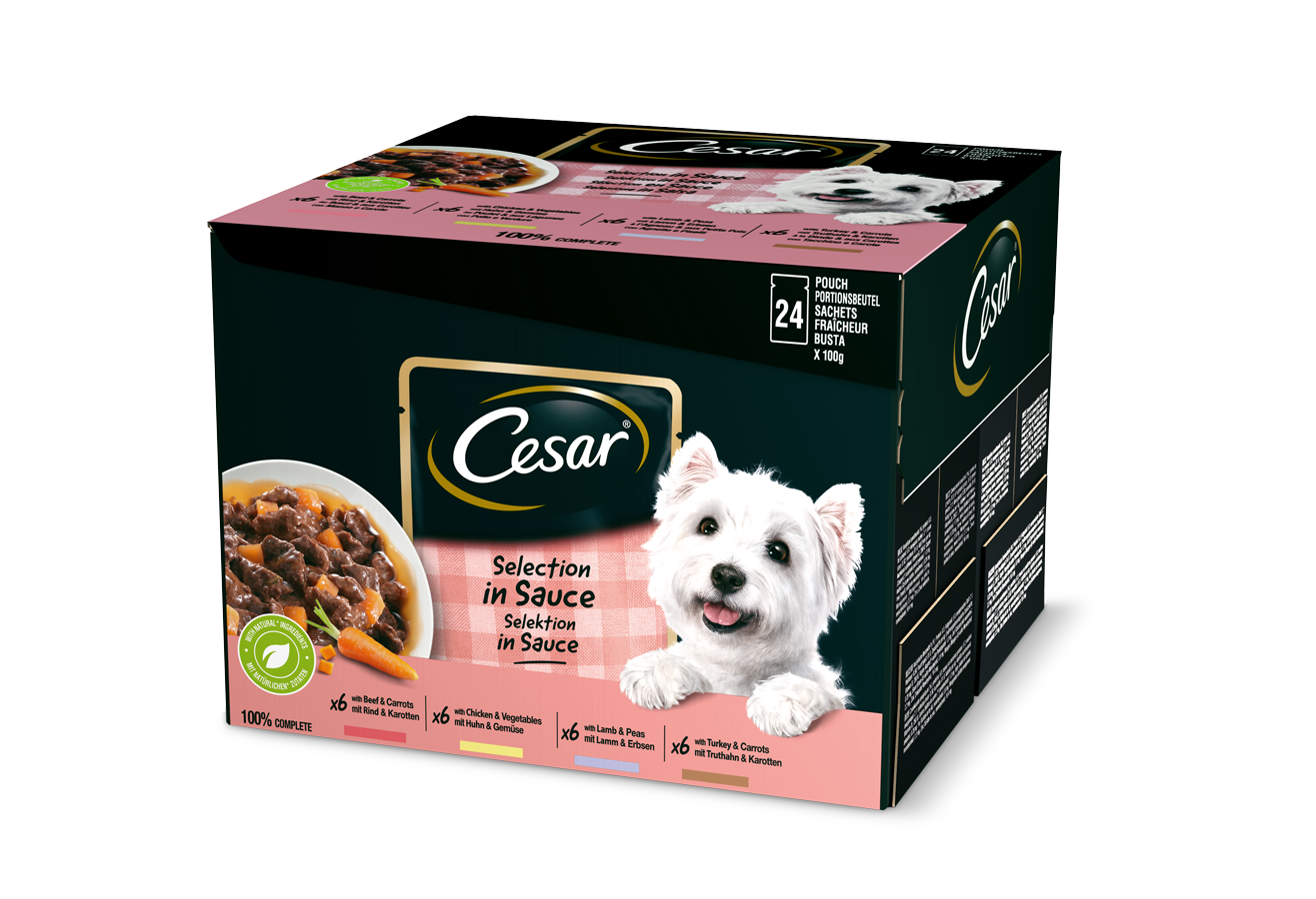 Cesar Dog Selezione in Salsa 24x100 g - -
