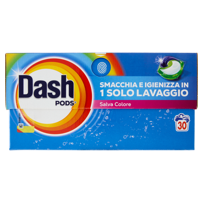 Dash Pods Detersivo Lavatrice In Capsule, Salva Colore, 30 Lavaggi 519 g