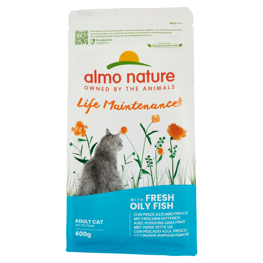 Almo Nature Life Maintenance Adult Cat con Pesce Azzurro Fresco 400 g - -