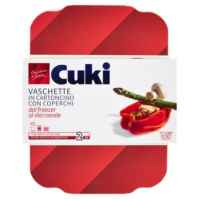 Cuki Vaschette in Cartoncino 2 Pezzi 2 Porzioni