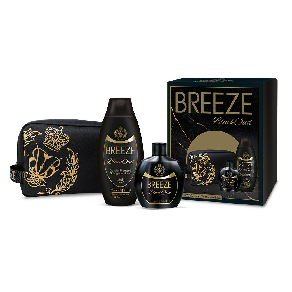 Breeze Cofanetto Black Oud Doccia Shampoo + Deodorante + Pochette - -