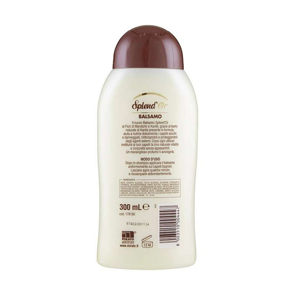 Splend'or Balsamo Fiori Di Mandorlo E Karite Capelli Secchi E Danneggiati 300 ml, , large