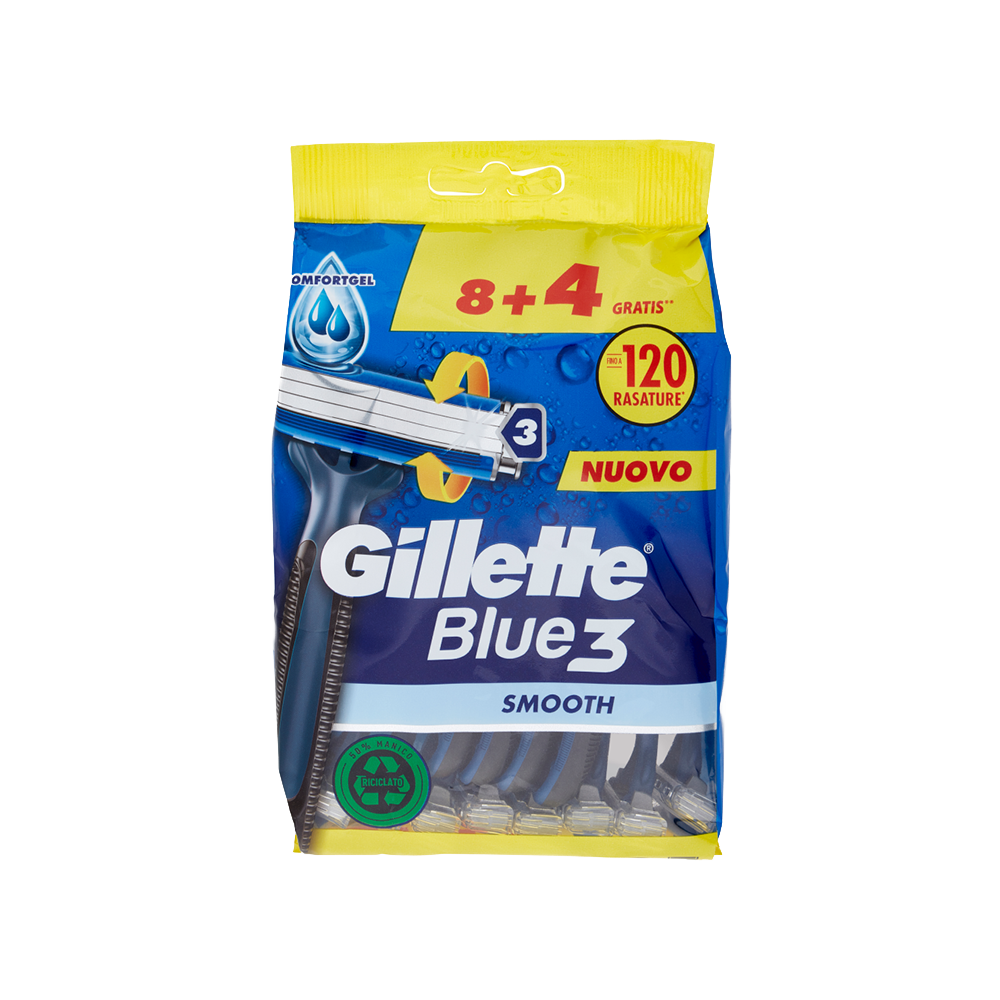 Gillette Blue3 Rasoio x8 con 4 Ricariche, , large