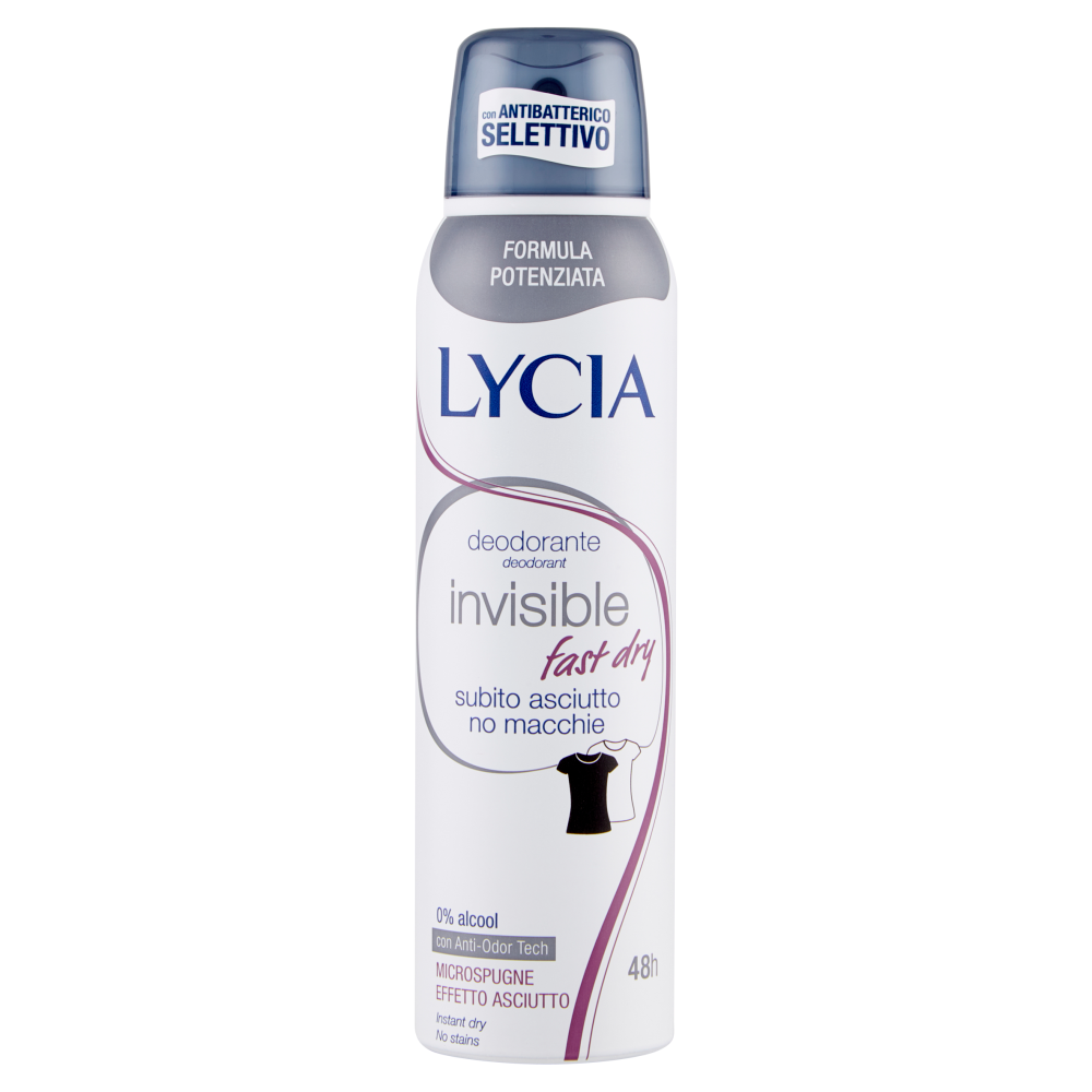 Lycia Invisible Dry Deodorante Spray 150 ml, , large