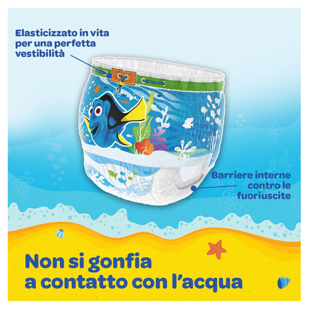 Huggies Little Swimmers Taglia 5-6 (12-18 kg) Confezione da 11 Pannolini Costumini, , large