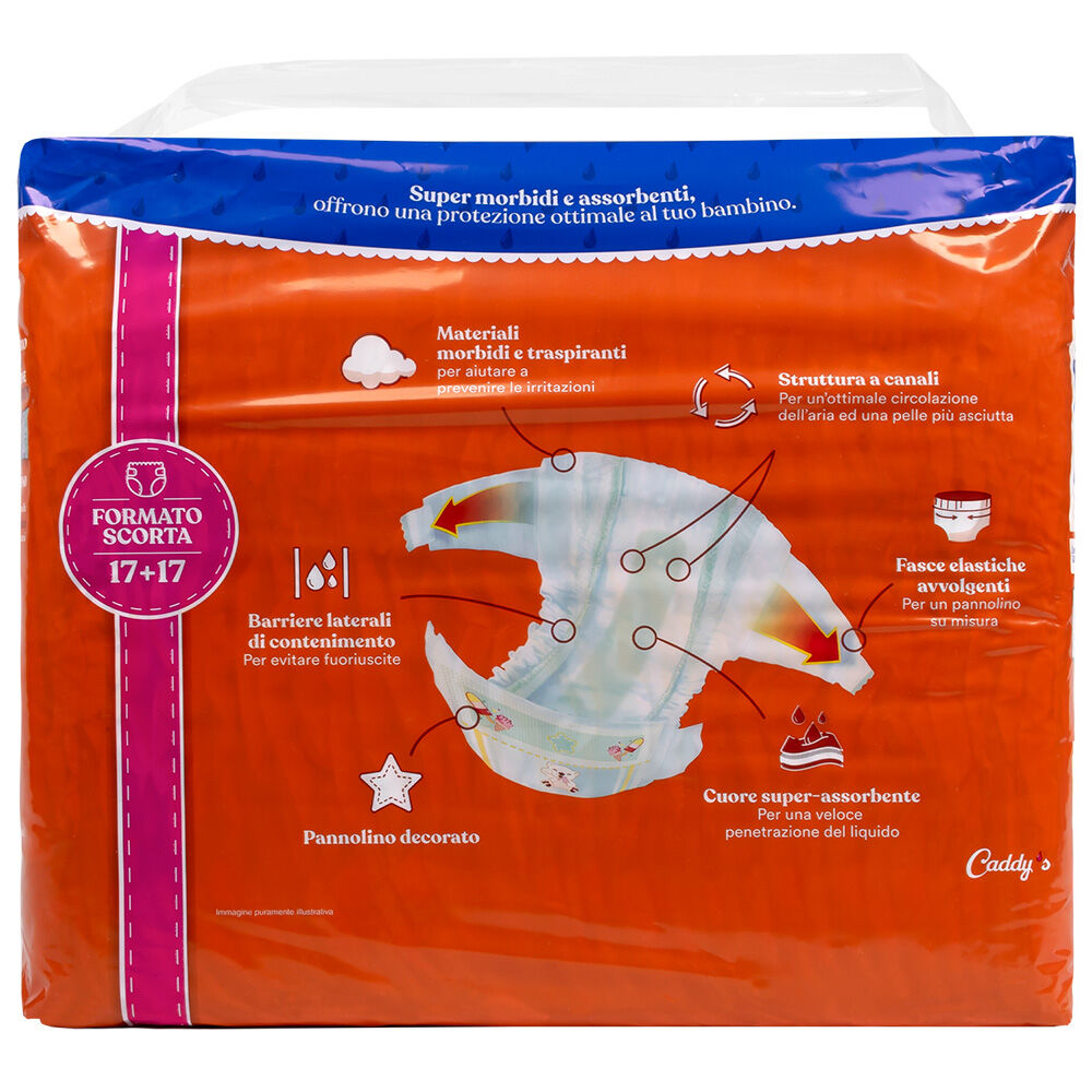 Caddy's Pannolini Junior (11-25 Kg) 34 Pezzi, , large