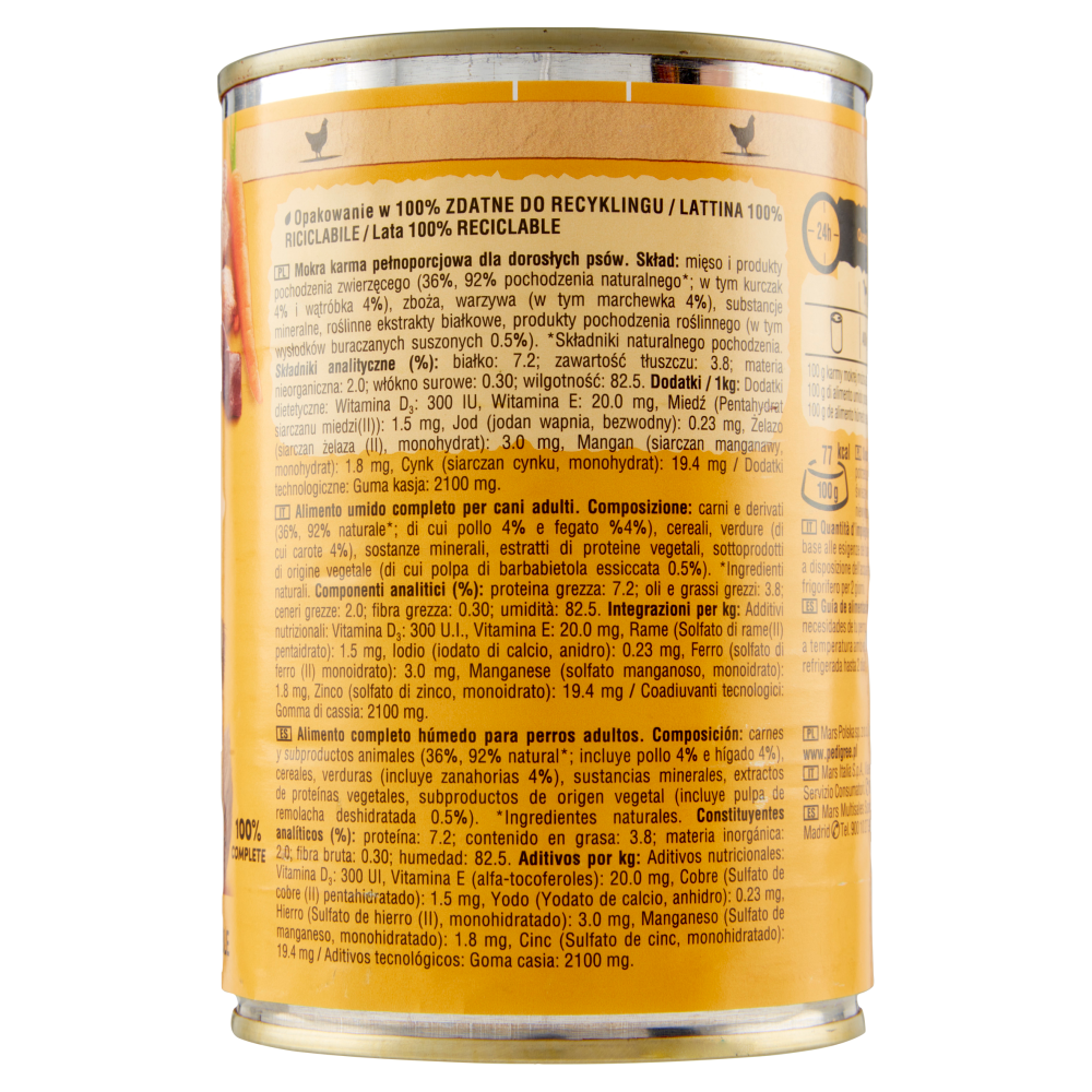 Pedigree con Pollo e Carote in Gelatina 400 g, , large