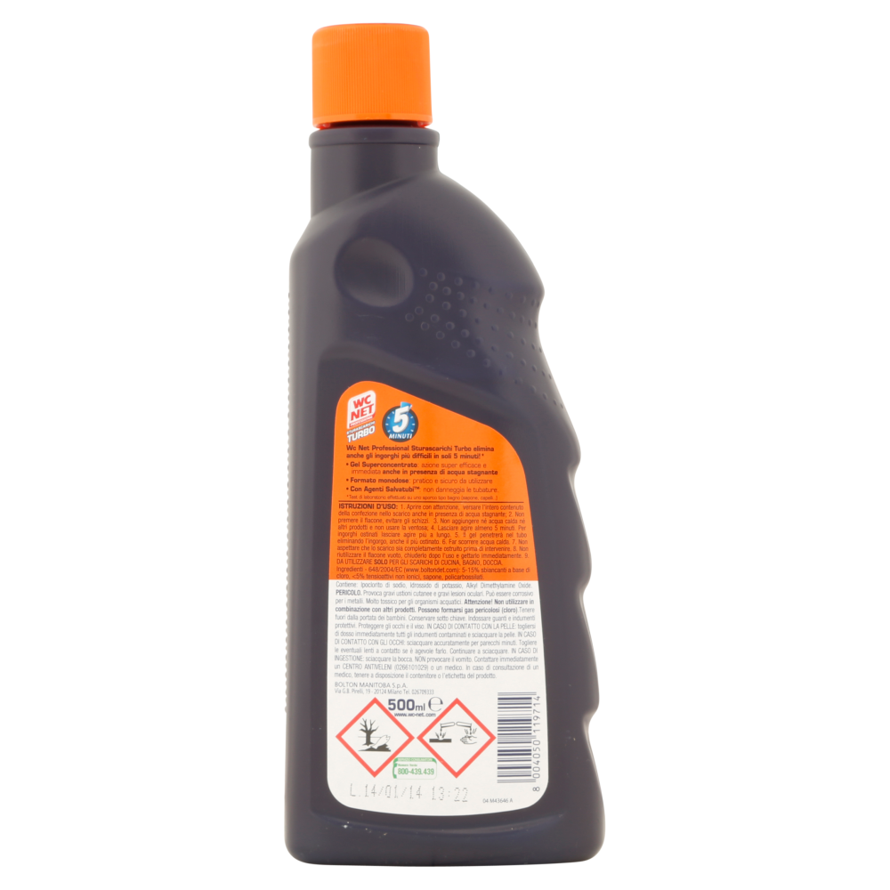 Wc Net Professional Sturascarichi Turbo 500 ml, , large