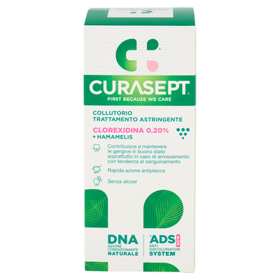 Curasept Collutorio Trattamento Astringente Clorexidina 0.20% + Hamamelis 200 ml