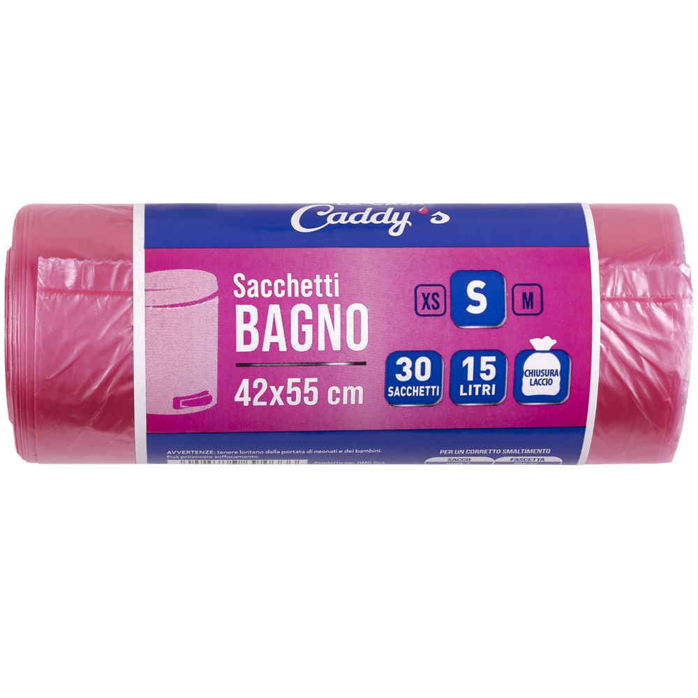Caddy's Sacchetti Bagno S Rosa 42x55 30 Pezzi, , large