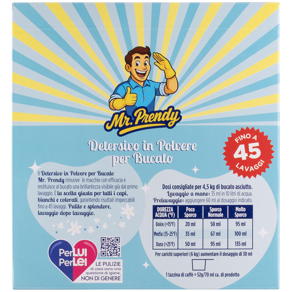 Mr.Prendy Detersivo Lavatrice in Polvere 45 Lavaggi, , large