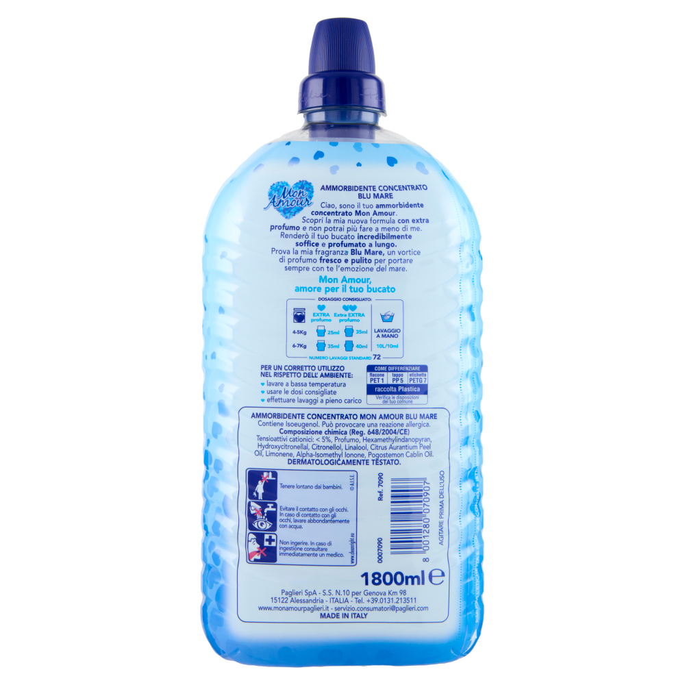 Mon Amour Ammorbidente Concentrato Blu Mare 1800 ml,  Mon Amour Ammorbidente Concentrato Blu Mare 1800 ml, , large