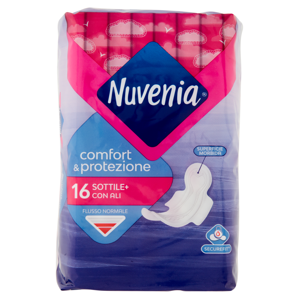 Nuvenia Sottile con Ali 16 Assorbenti, , large