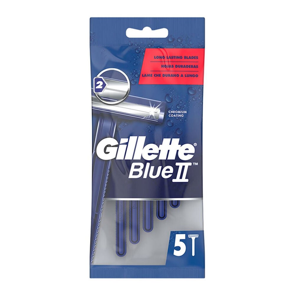 GILLETTE Rasoio Da Barba Usa E Getta Blue II Bilama - 5 Lamette - Immagine 9