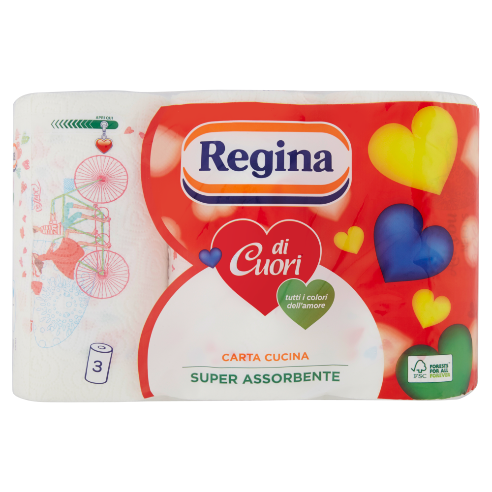 Regina di Cuori Asciugatutto 3 Rotoli - -