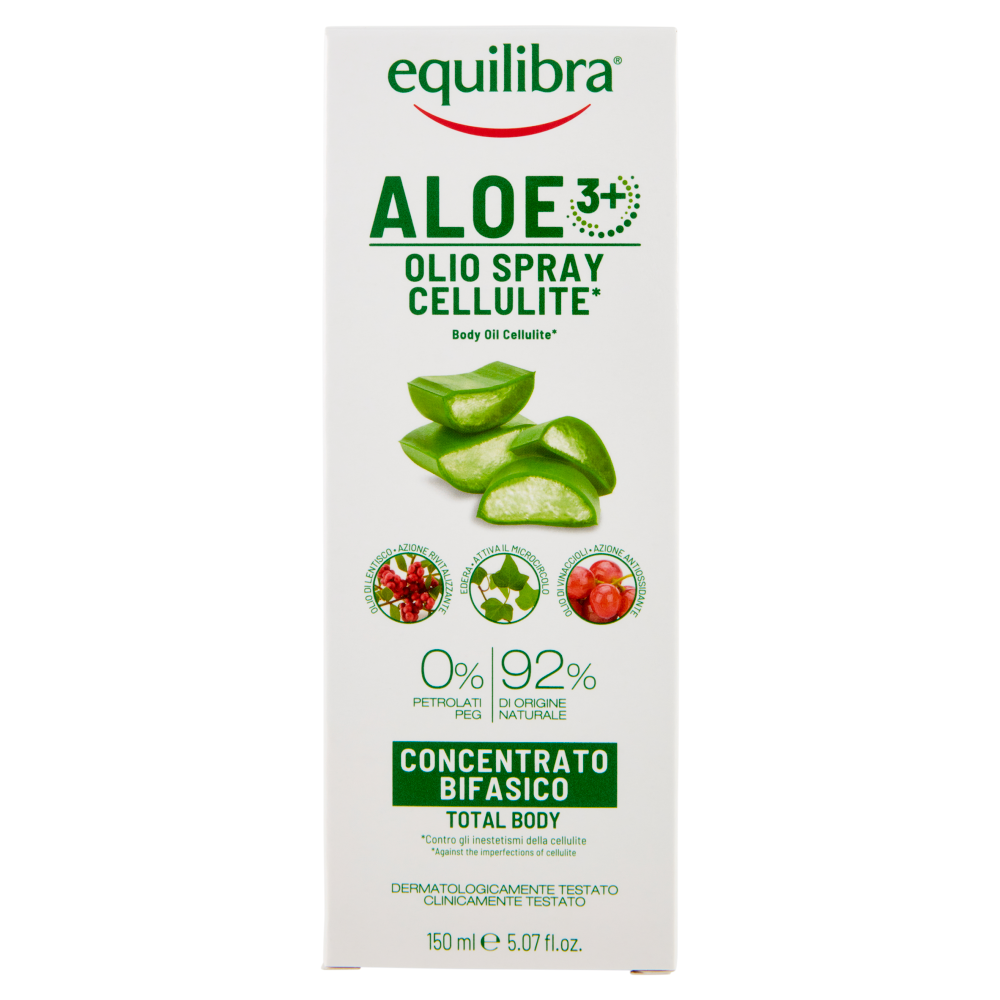Equilibra Aloe 3+ Olio Spray Cellulite Concentrato Bifasico 150 ml, , large