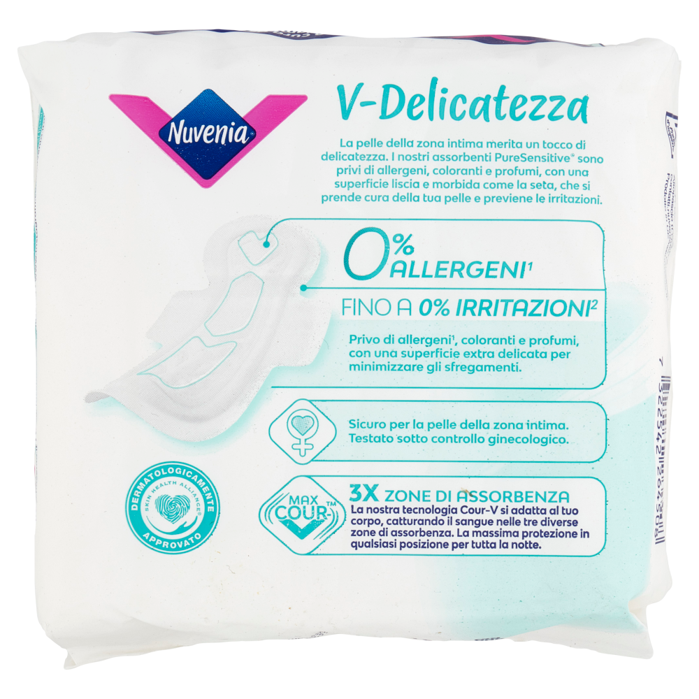 Nuvenia Pure Sensitive Sottile Goodnight+ con Ali 8 Pezzi, , large