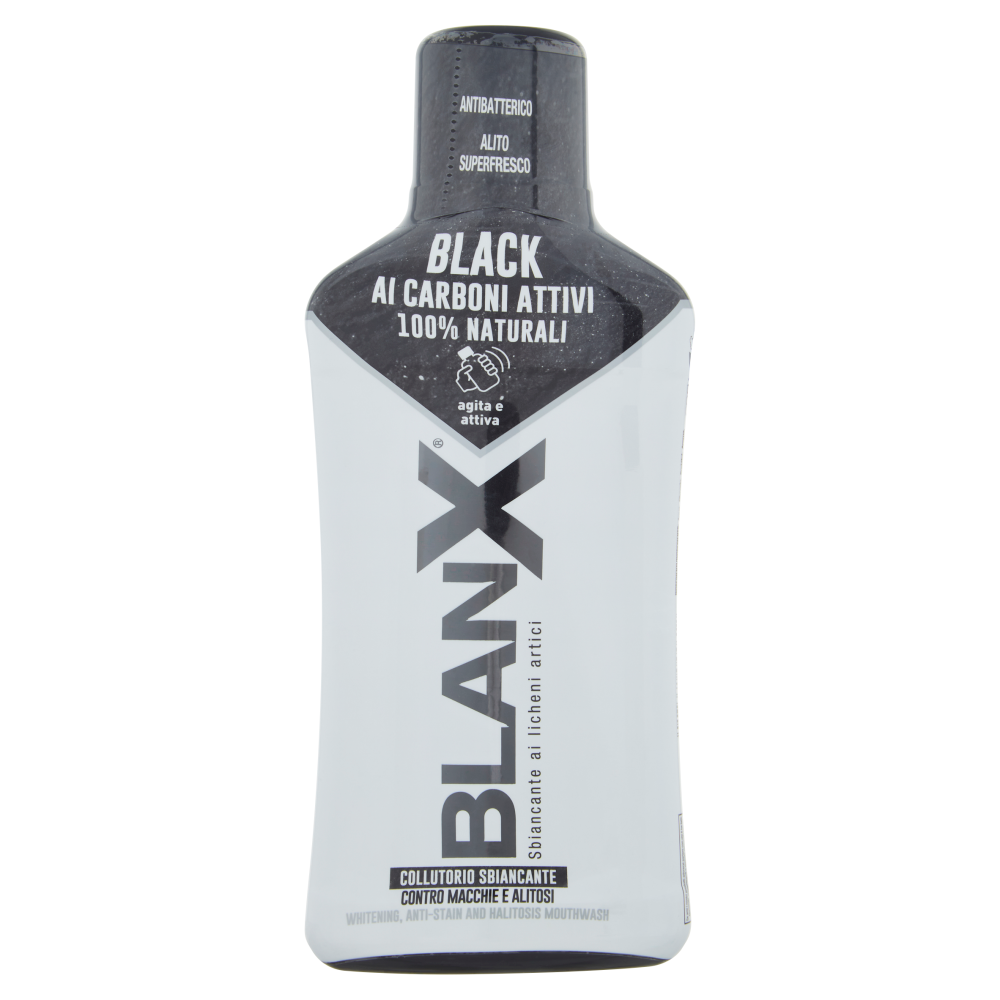 Blanx Black ai Carboni Attivi 100% Naturali Collutorio Sbiancante 500 ml, , large