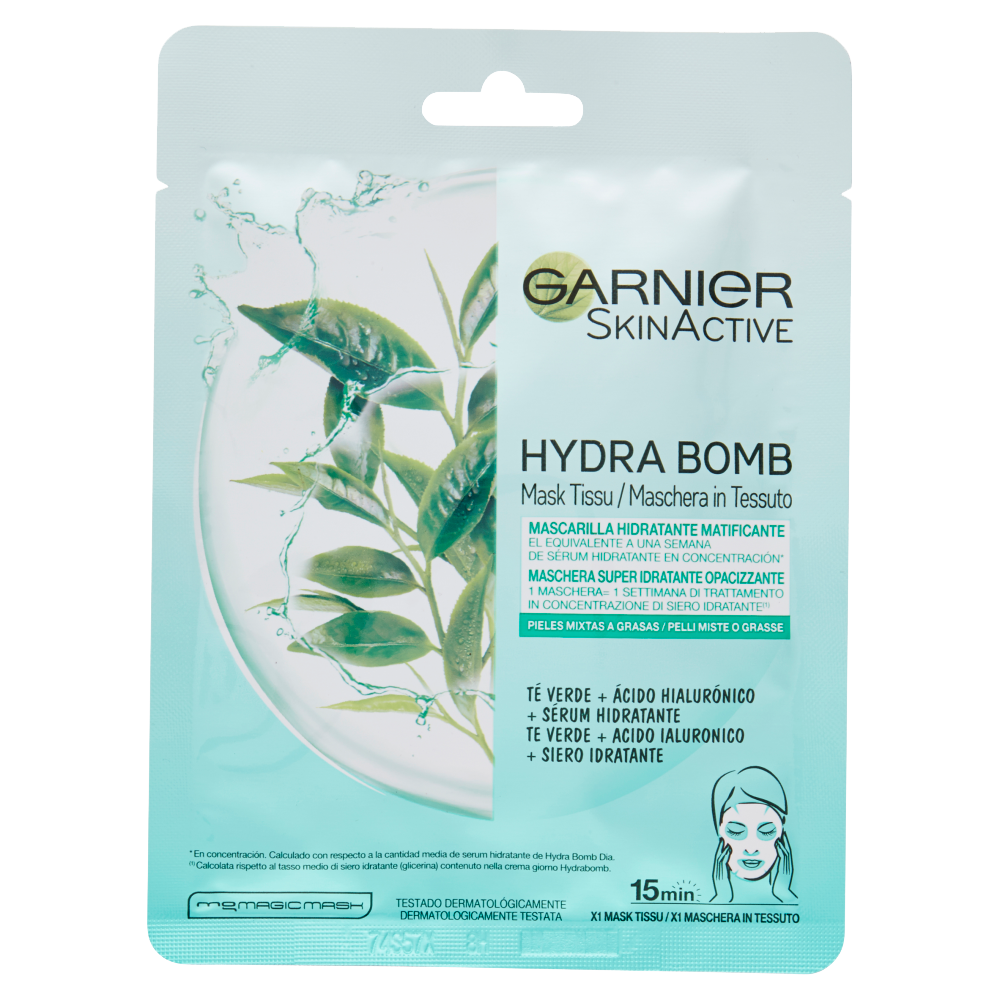 Garnier SkinActive Hydra Bomb Maschera Super Idratante Opacizzante 32 g, , large