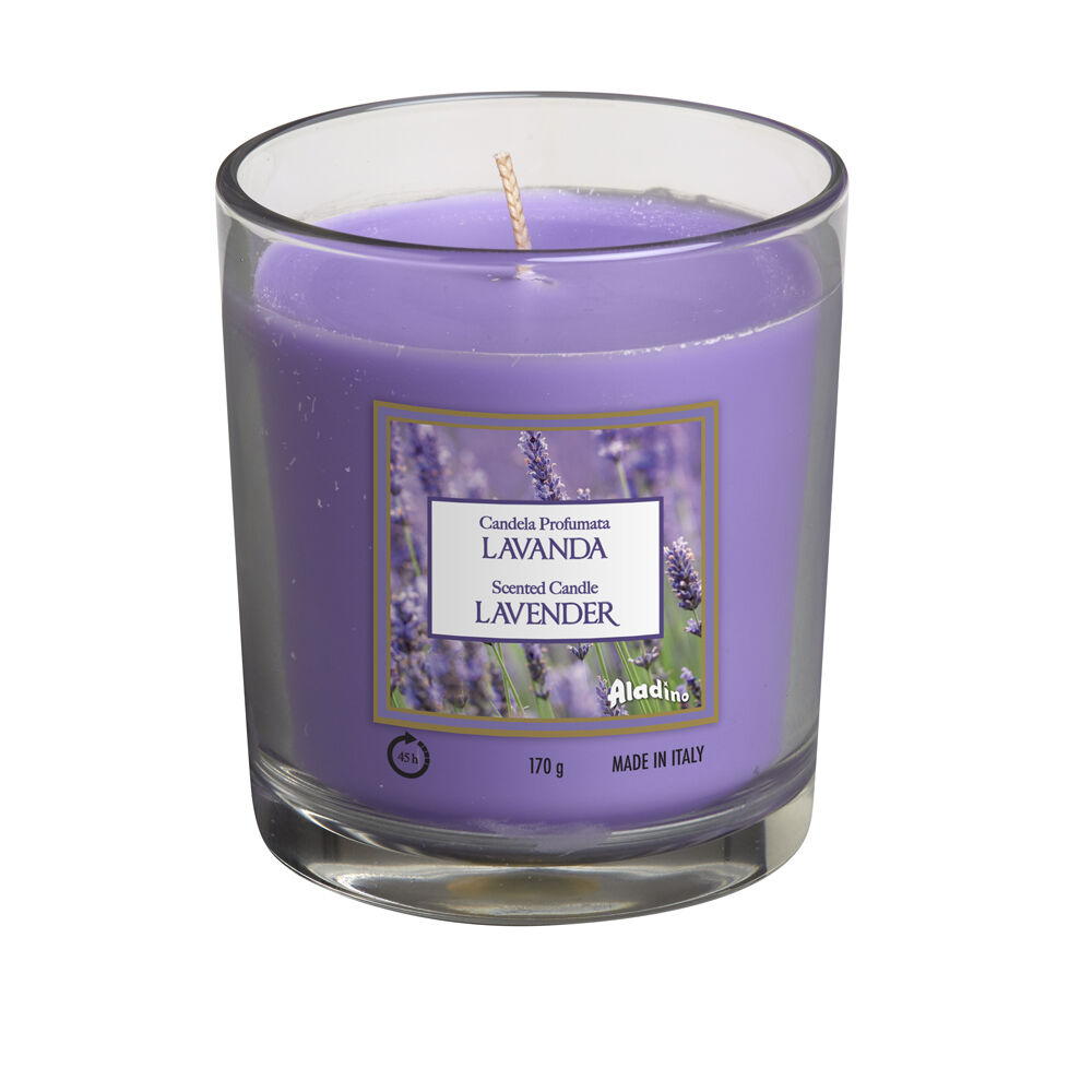 Aladino Candela Bicchiere Lavanda - -
