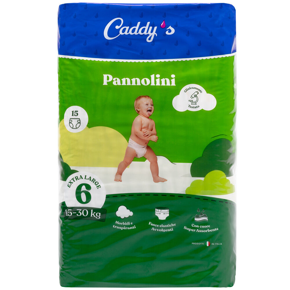 Caddy's Pannolini Extra Large (15-30 Kg) 15 Pezzi - -