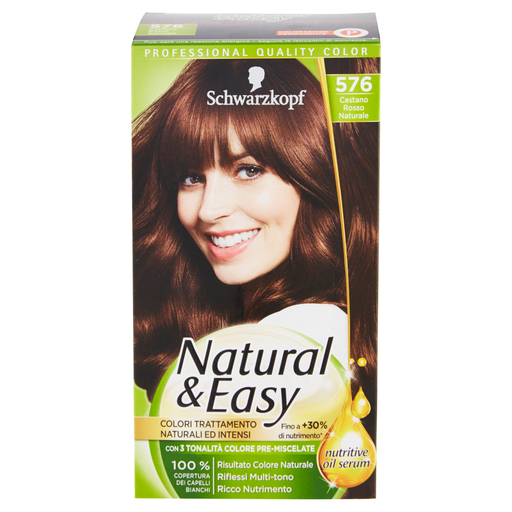 Natural&Easy Colorazione Permanente Castano Rosso Naturale N.576 - -
