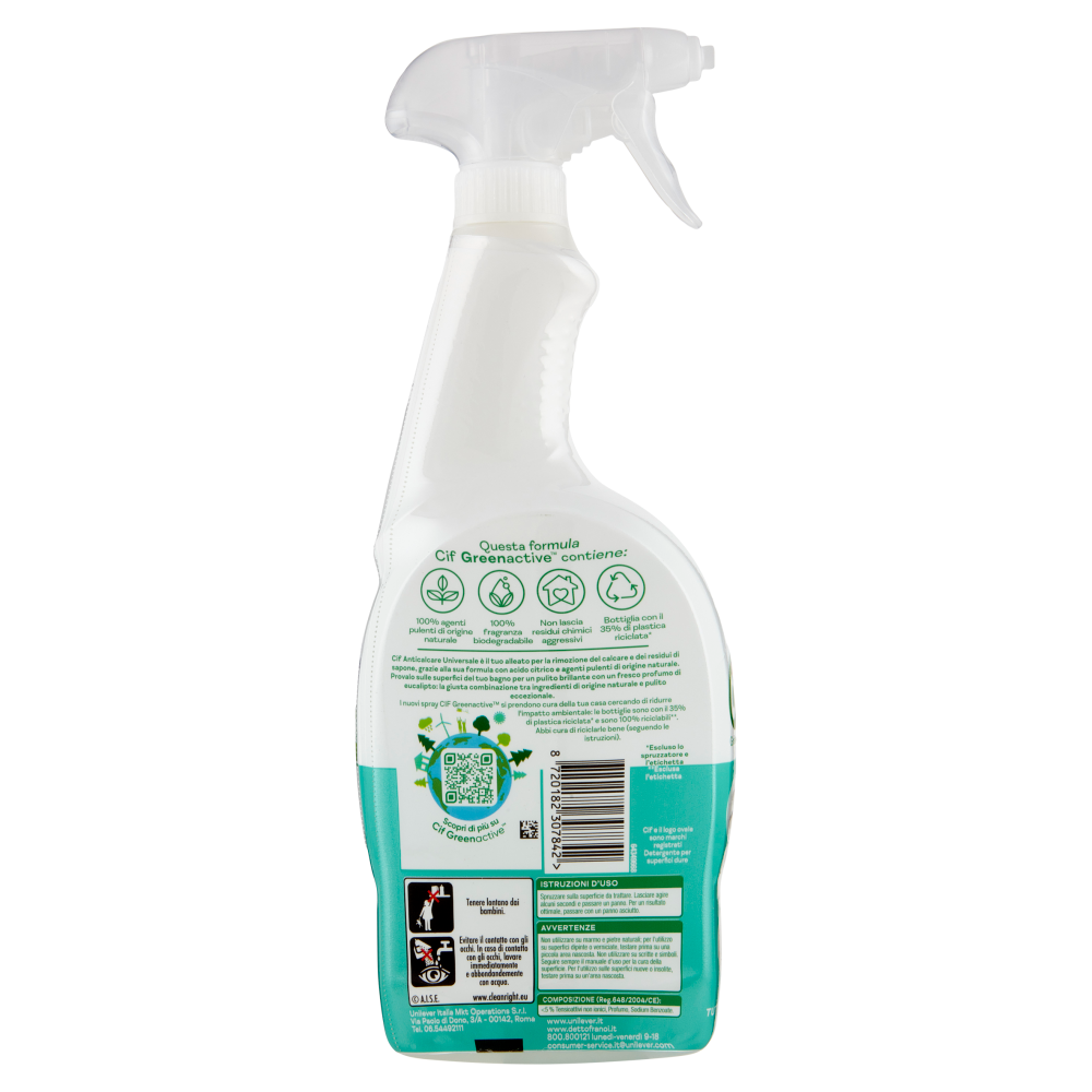 Cif Greenactive Anticalcare Universale Acido Citrico & Eucalipto 650 ml, , large