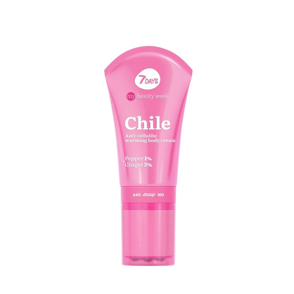 7Days Crema Anticellulite Chile Hot con Rullo Massaggiante 3D 130 ml - -
