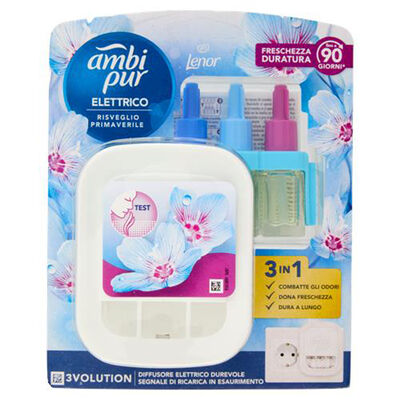 Ambi Pur 3Volution Base + Ricarica Lenor Risveglio Primaverile 20 ml	
