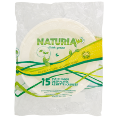 Aristea Naturia Bio Piatti Fondi Diametro 22cm 15 Pezzi 
